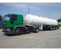 ZESTAW - CYSTERNA, CIĄGNIK IVECO + NACZEPA SIMATRA