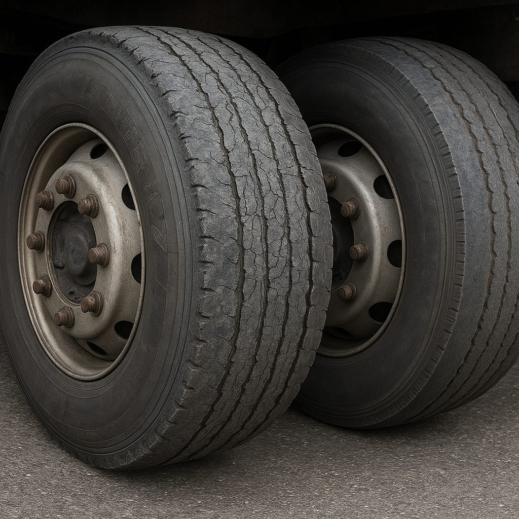 Jak rozpoznać zużyte opony w tirze