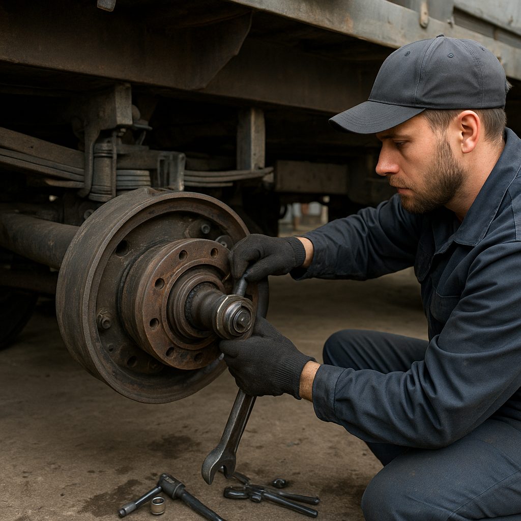 Jak wygląda naprawa osi w naczepie