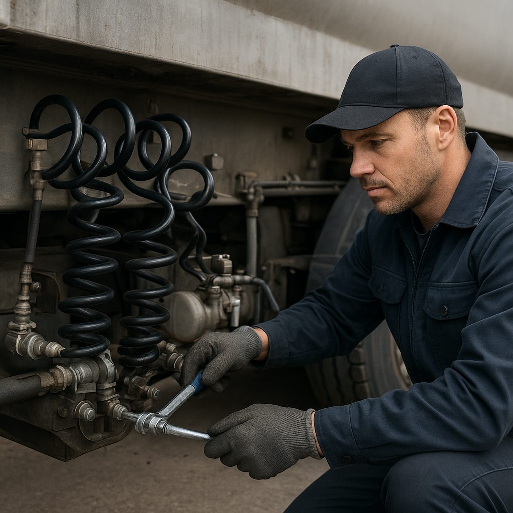 Jak wygląda serwis układu pneumatycznego w naczepie