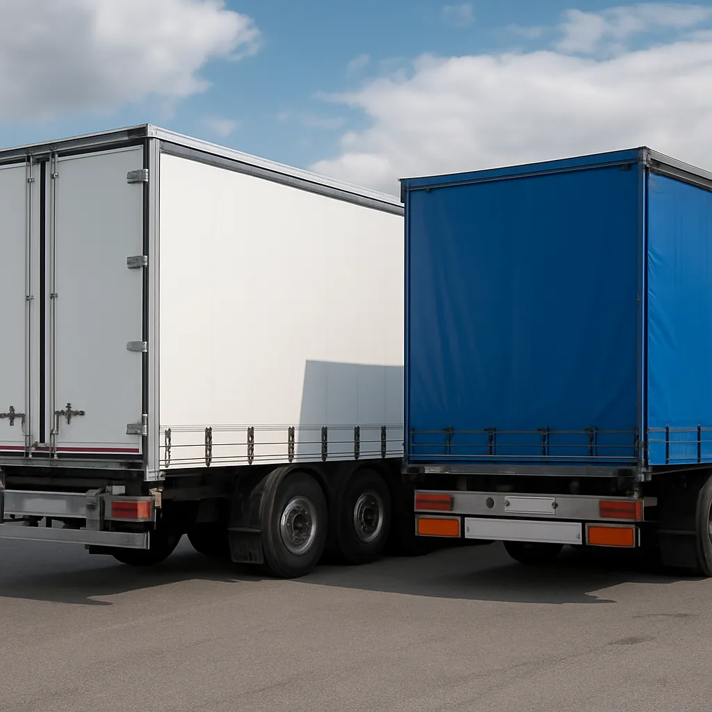 Jakie są różnice między naczepą typu box a firanka