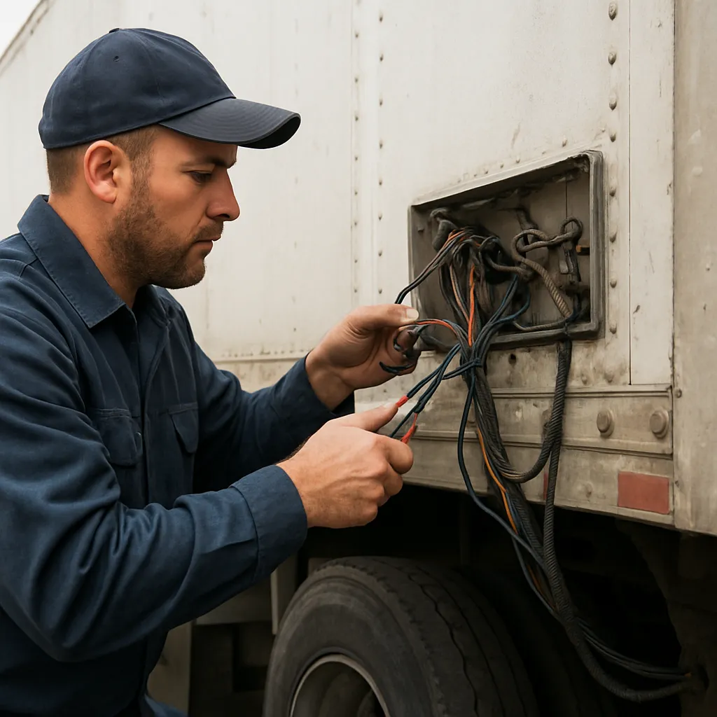 Jak wygląda naprawa instalacji elektrycznej w naczepie